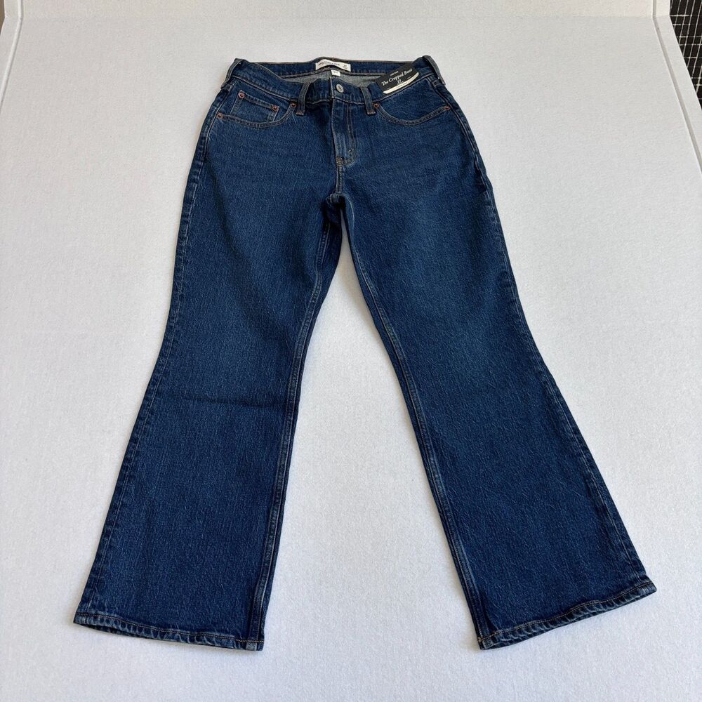 Abercrombie & Fitch The Cropped Boot Jeans Women's 27R Curve Love Low Rise NWT